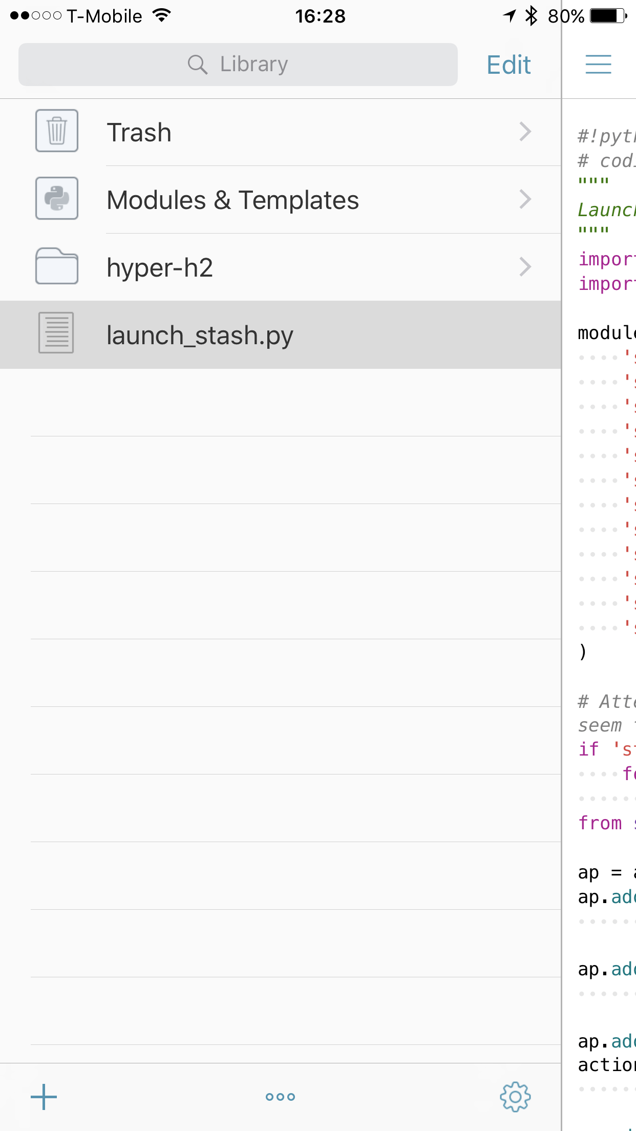Sidebar containing a hyper-h2 folder